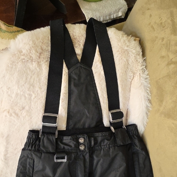 Like New Weatherproof Black Girl's Overall (Bib) Snowpants-Size L (14-16) - Picture 2 of 7